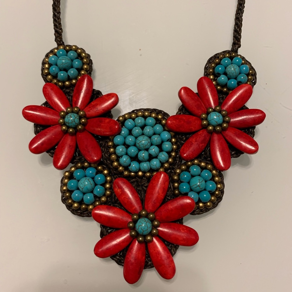 Zara beaded tribal necklace